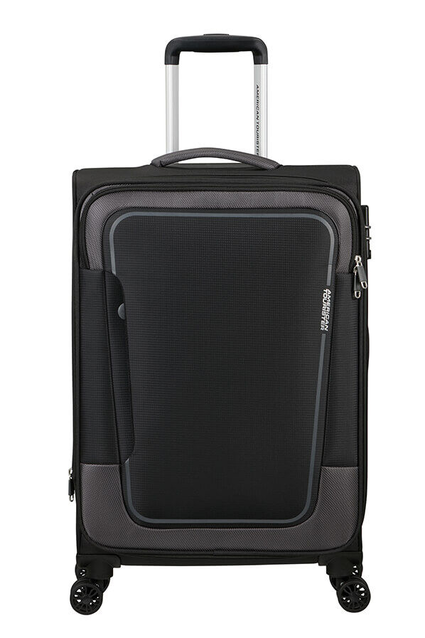 American Tourister Pulsonic Spinner Expandable 68cm  Asphalt Black