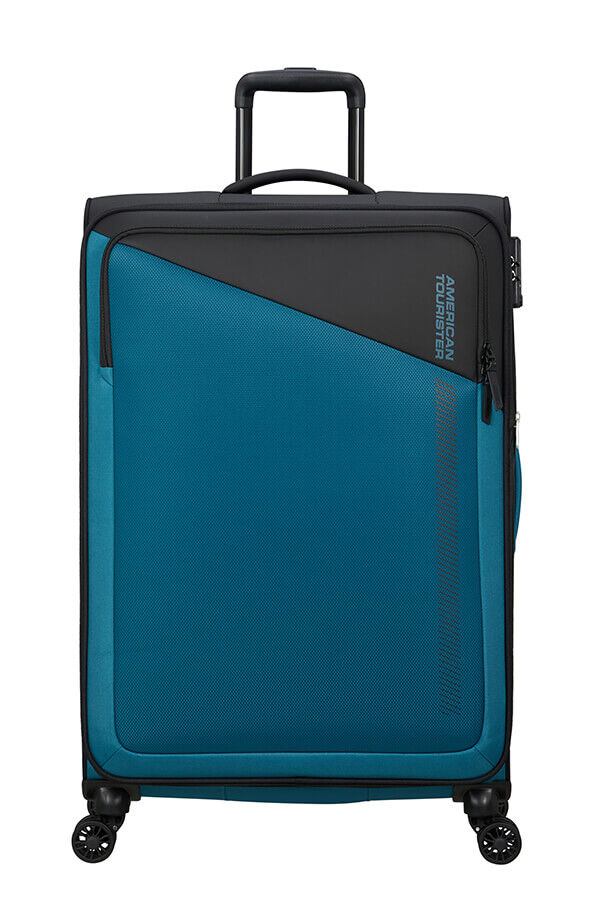 American Tourister Daring Dash Spinner Expandable TSA L  Black/Blue