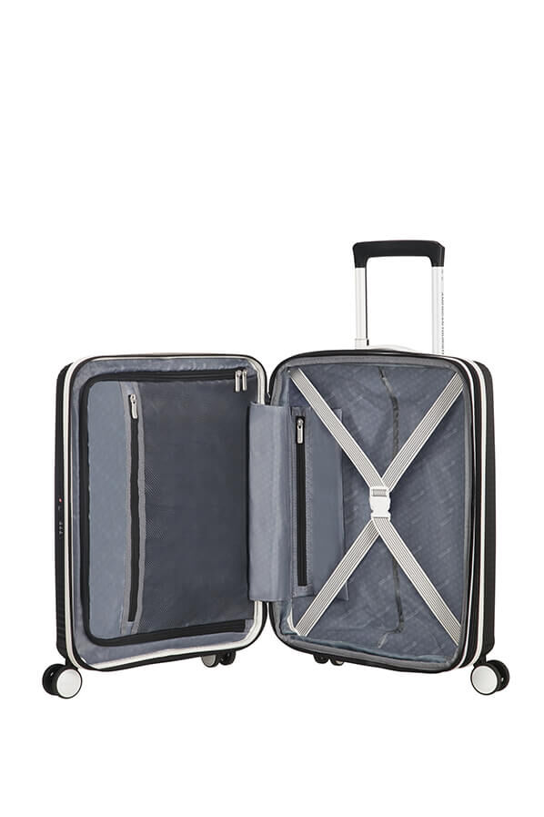 American Tourister Soundbox Spinner TSA Expandable 55cm  Black/White