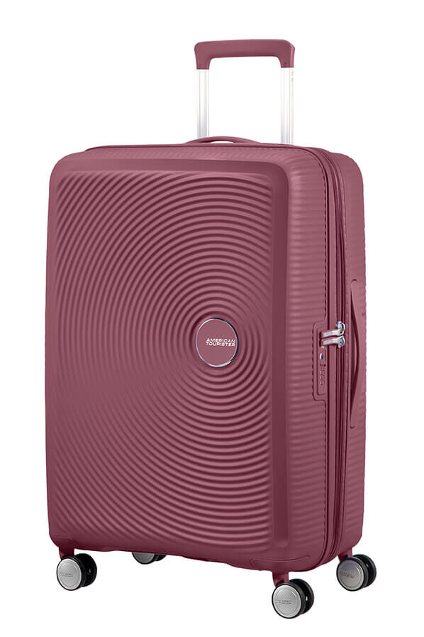 SoundBox Medium Check-in | American Tourister Soundbox Spinner TSA Expandable 67cm  Dark Burgundy