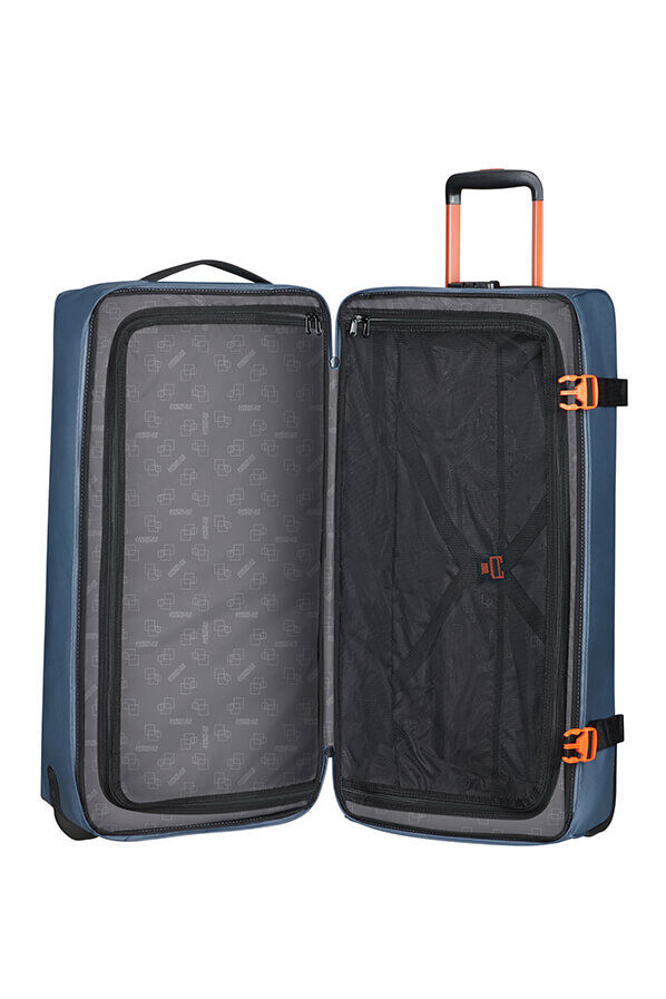 American Tourister Urban Track Duffle with Wheels Coated L  Navy/Orange