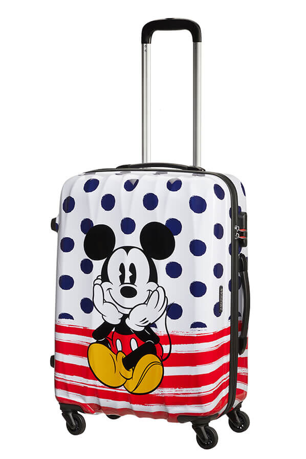 American Tourister Disney Legends Spinner 65cm  Mickey Blue Dots