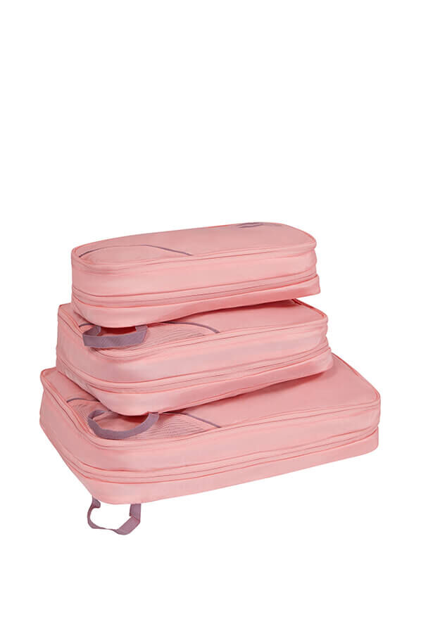 Packing Cubes Set of 3 Packing Cubes | American Tourister American Tourist. Ta Packing Cubes S/M/L  Pink/Mauve