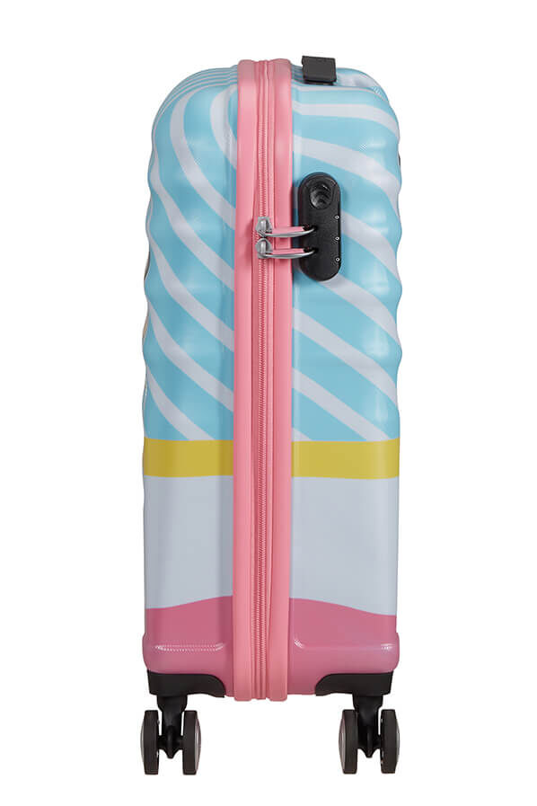 Luggage Wavebreaker Rolling Pink UK Spinner | Minnie 55cm Kiss Disney