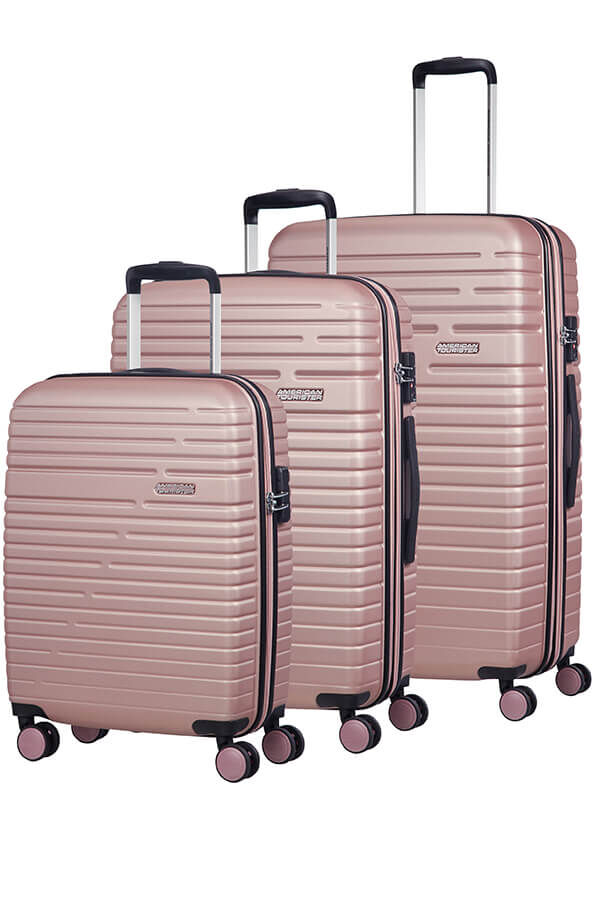 Aero Racer 3 Set A Rose Pink | Rolling Luggage UK