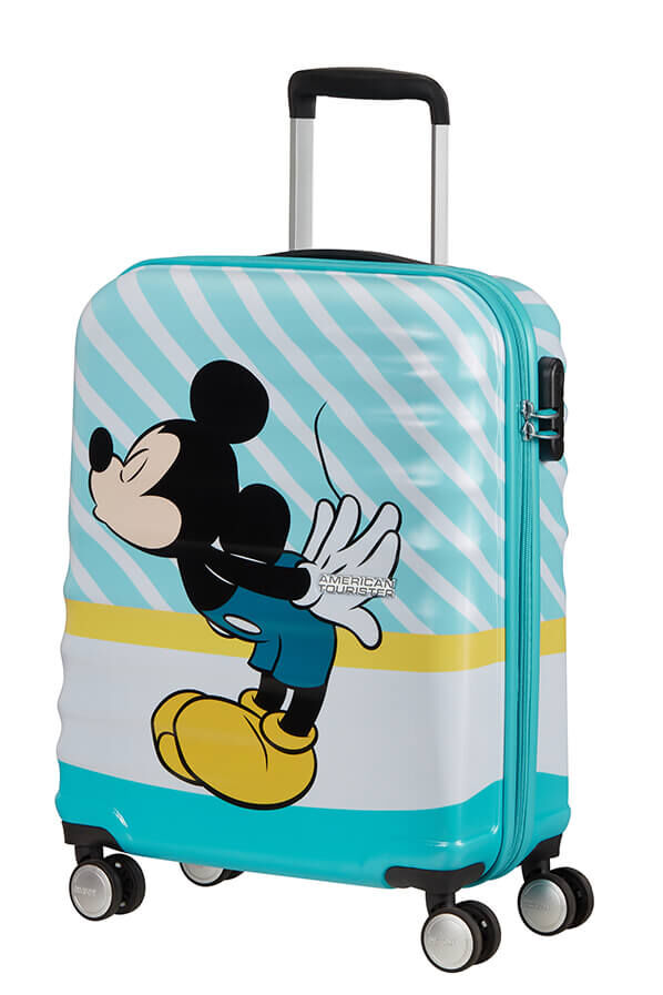 Wavebreaker Disney Spinner Kiss 55cm | Mickey Blue UK Rolling Luggage