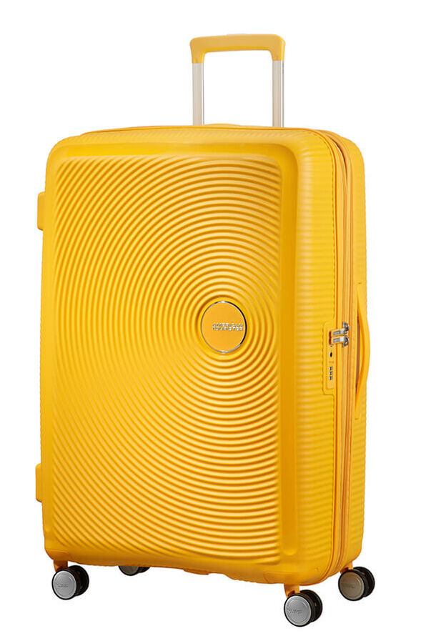 SoundBox Large Check-in Yellow Rolling Luggage UK