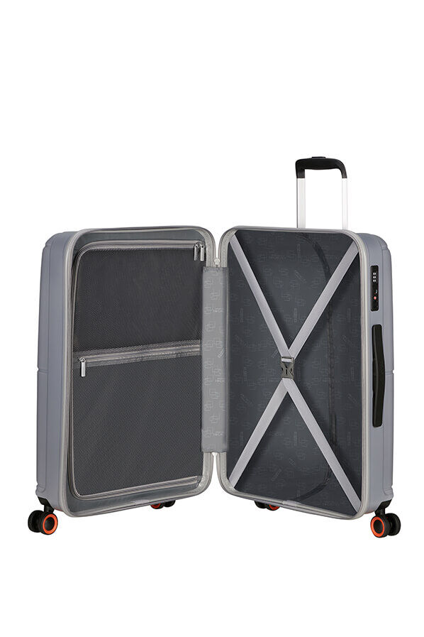 American Tourister Geopop Spinner 67/24 Tsa. 67cm  Metallic Silver