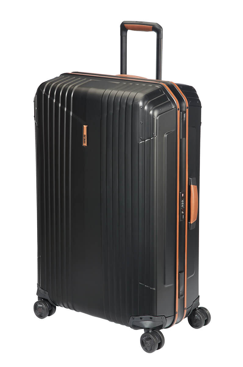 matte black luggage