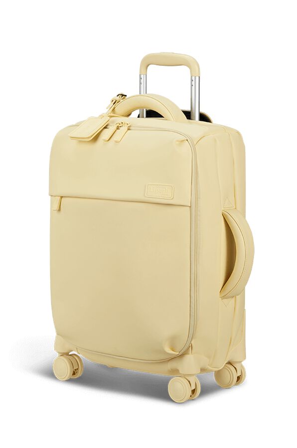 Lost In Berlin Cabin suitcase 55cm Yellow Rolling Luggage UK