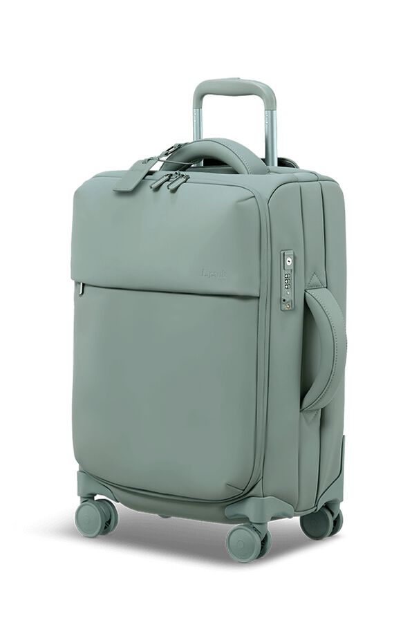 Lost In Berlin Cabin suitcase 55cm Green Rolling Luggage UK