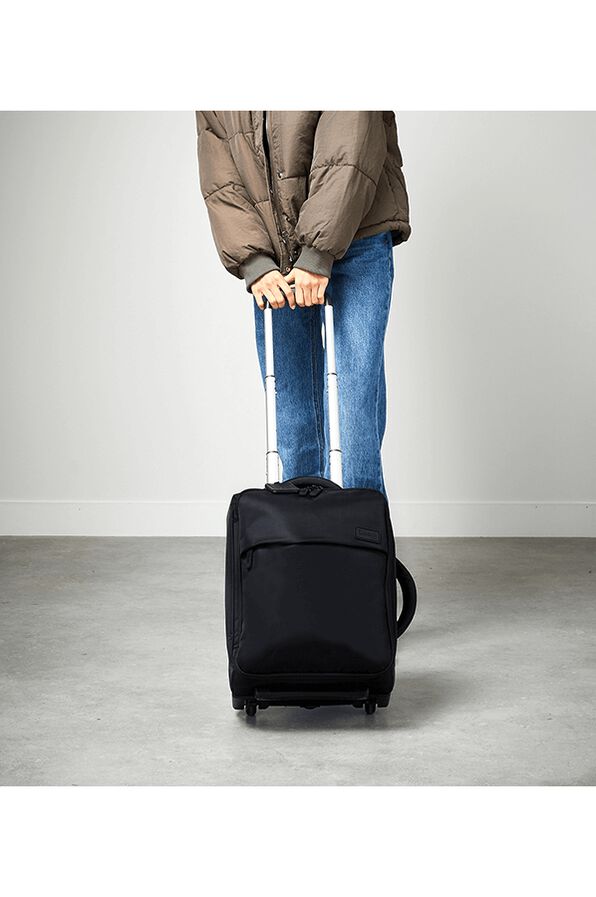 Foldable Plume Mini Cabin 45cm Black Rolling Luggage UK