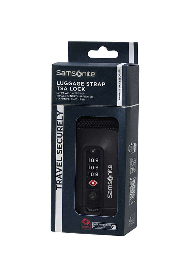 Samsonite Ta Revolution Luggage Strap/TSA Lock  Black