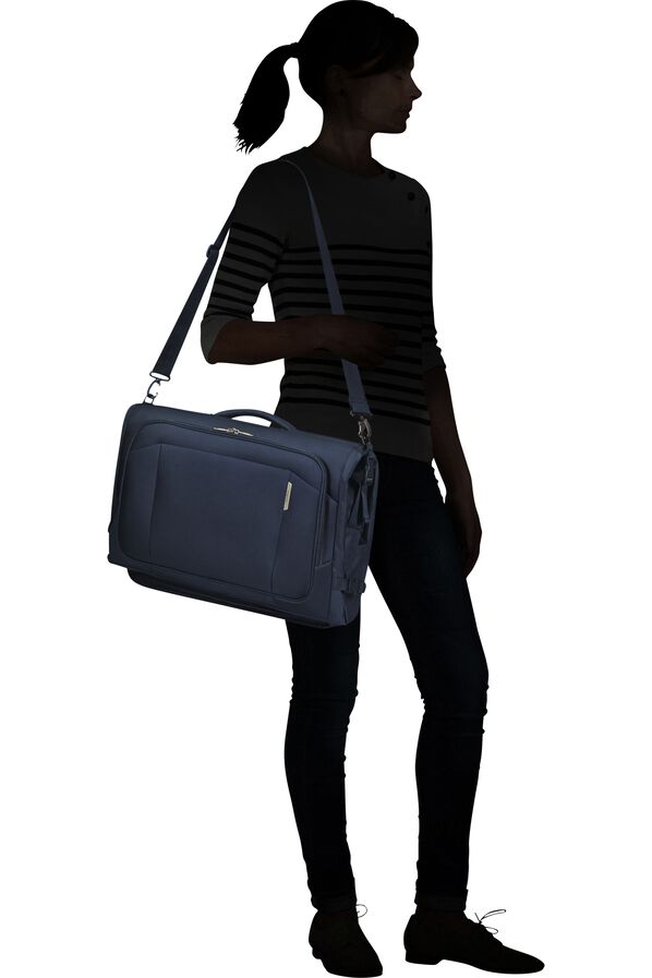Respark Garment Bag Blue Rolling Luggage UK1