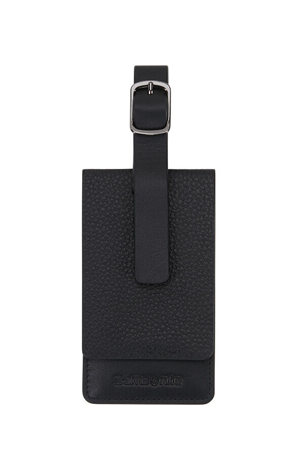 Samsonite Ta Revolution Leather Luggage Tag  Black