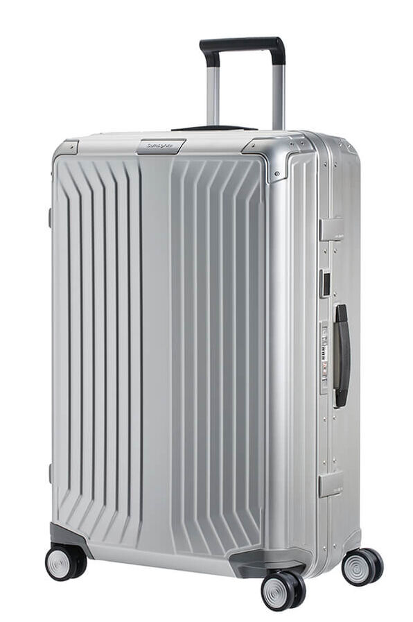 Lite-Box Alu Spinner (4 wheels) 76cm Silver Rolling Luggage UK