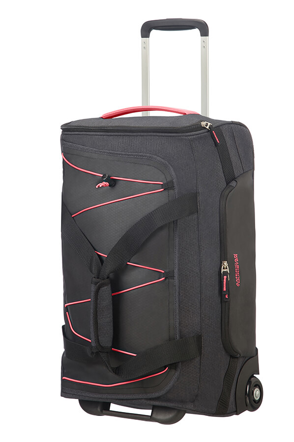 American Tourister Road Quest Duffle with wheels 55cm Graphite/Pink ...