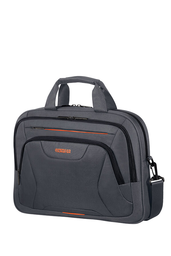 American Tourister At Work Briefcase 15.6" Grey/Orange Rolling Luggage