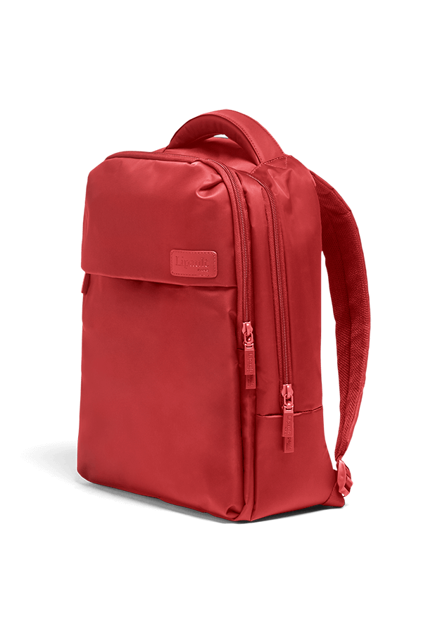 Lipault Plume Business Laptop Backpack 15" Cherry Red Rolling Luggage
