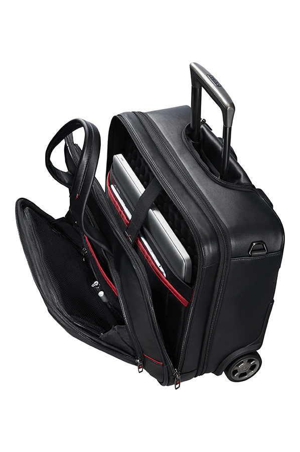 Samsonite ProDlx 4 Lth Rolling laptop bag 16.4" Black Rolling Luggage