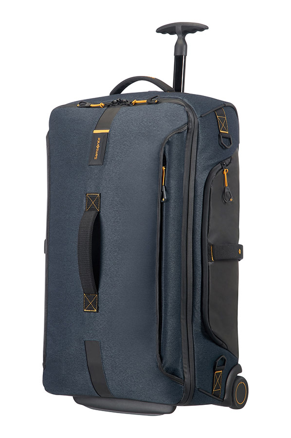 light blue samsonite luggage
