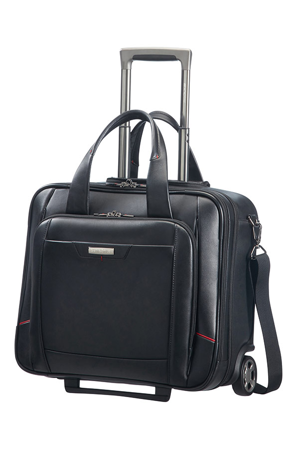 Samsonite Pro-Dlx 4 Lth Rolling laptop bag 16.4&quot; Black | Rolling Luggage