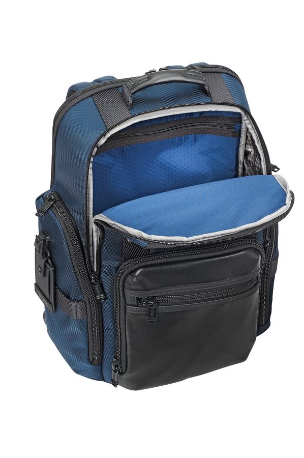 tumi navy backpack